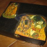 Dekupažuota dėžutė KLIMTAS_BUČINYS